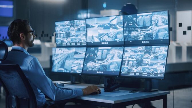 Man-using-security-monitors
